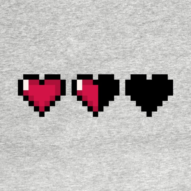 Video Game Hearts – Half Health by ExtraMedium